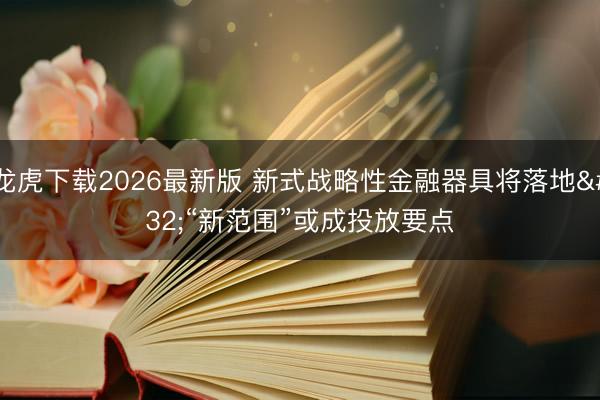 龙虎下载2026最新版 新式战略性金融器具将落地 “新范围”或成投放要点